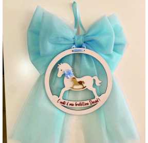 FIOCCO IN TULLE, PLEXIGLASS O LEGNO