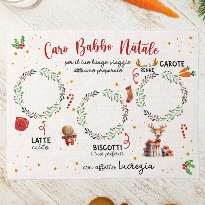 TOVAGLIETTA NATALIZIA PER ARRIVO BABBO NATALE TOVAGLIETTA NATALIZIA PER ARRIVO BABBO NATALE