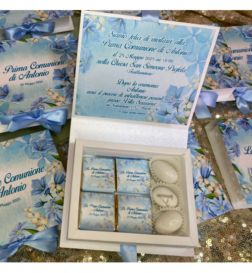 INVITO COFANETTO CONFETTI CIOCCOLATINI